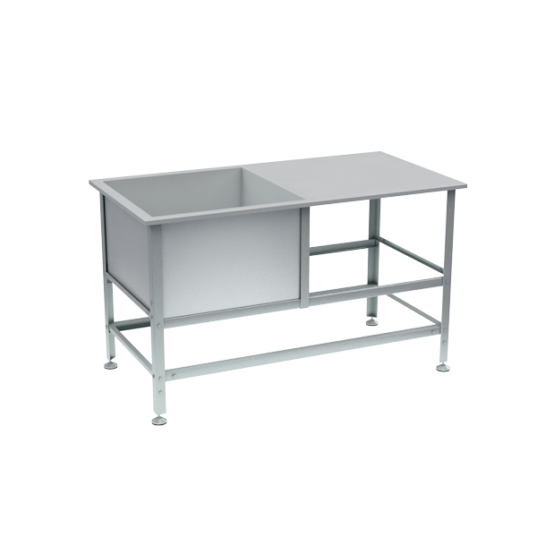 ванна моечная со столом 1 раковина 870x1550x800 фото