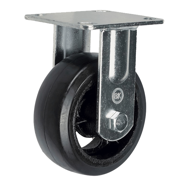 колесо большегрузное для тележки (черная резина) 150 мм фото