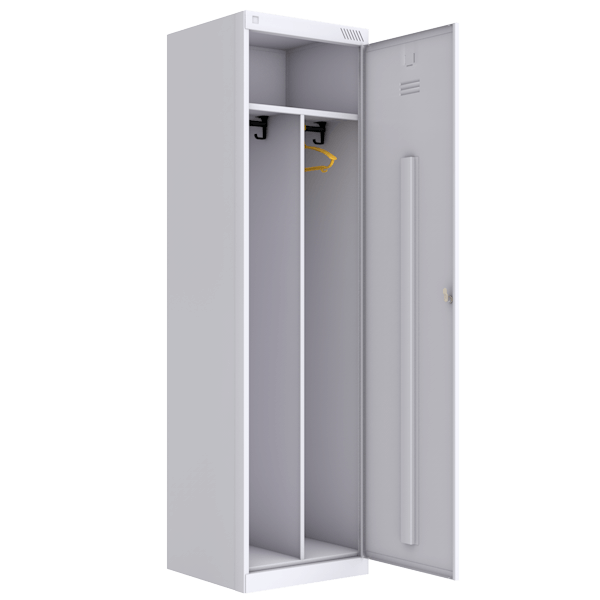 шкаф для раздевалок одностворчатый на два отделения фото