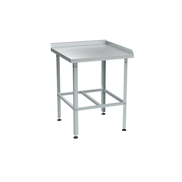 стол из нержавеющей стали угловой 870x700x700 фото