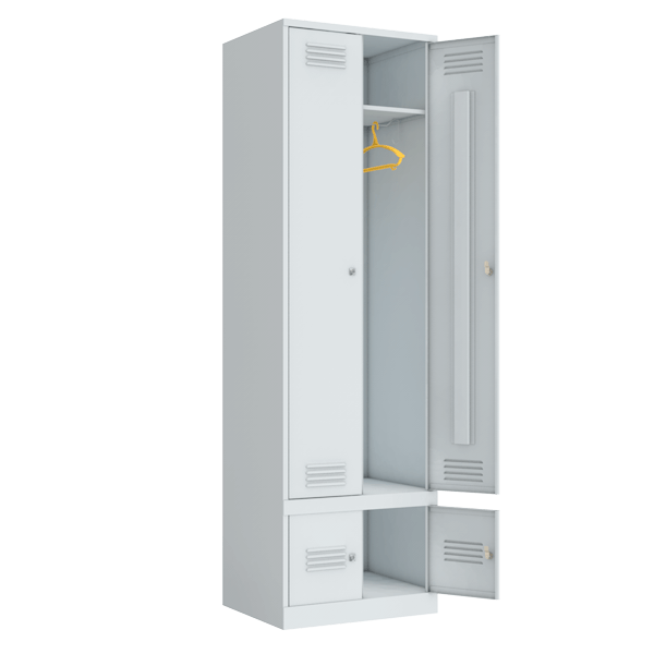 шкаф гардеробный для раздевалок с отделениями под обувь фото