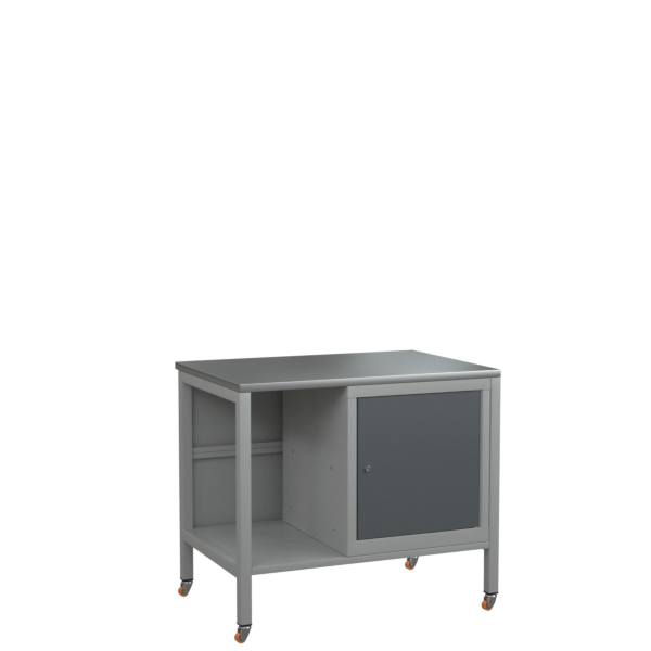 верстак на колесах 1000 с тумбой с распашной дверцей и полкой фото