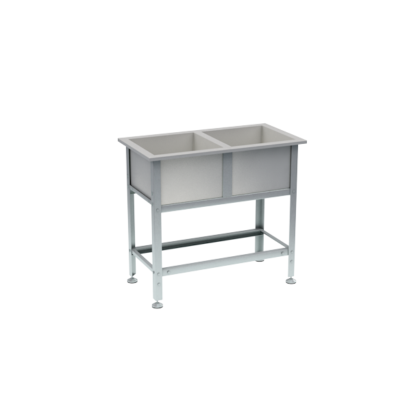 ванна 2 мойки 870x1010x530 фото