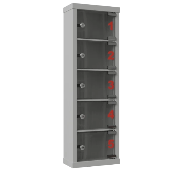 шкаф для хранения мобильных телефонов шст 5 с дверками из оргстекла