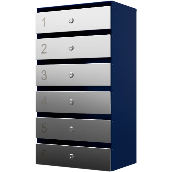 почтовый ящик 6-секционный серия ультра инокс фото