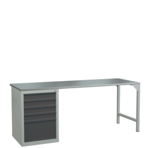 верстак 2000 с тумбой с 5 выдвижными ящиками фото