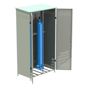 шкаф для 2 кислородных баллонов 2000х1000х570 фото