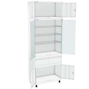 медицинский шкаф шмс-2-а-р-2 с антресолью фото