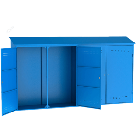 металлический шкаф для рампы o3 (3х5 баллонов) 2050х4000х400 мм фото