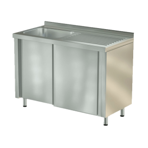 стол технологический из нержавеющей стали с ванной 870x1200x600 фото