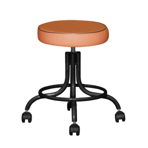 табурет винтовой оранжевый т01-1 черный каркас фото