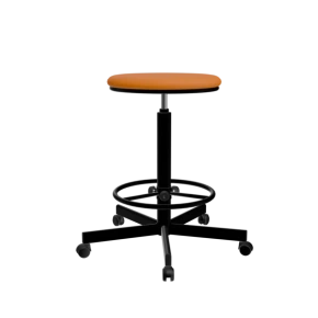 табурет на винтовой опоре оранжевый т02/к каркас черный фото