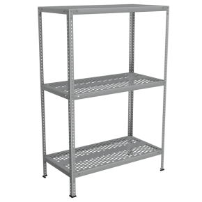 стеллаж из нержавейки с перфорированными полками 1500x1000x500 фото