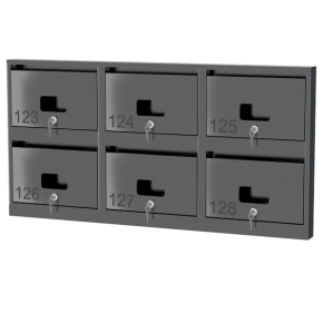 почтовый ящик из нержавеющей стали серии слим 2x3 с окошком фото