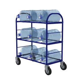 мобильный стеллаж для бутылей для воды в баллонах тсвд-9 фото