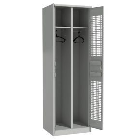 металлический шкаф для одежды перфорированный фото