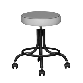 табурет винтовой светло-серый т01-1 черный каркас фото