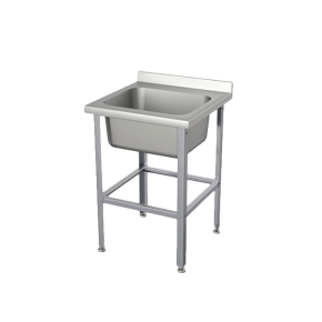 цельнотянутая ванна с бортом 1 мойка 870x600x600 фото