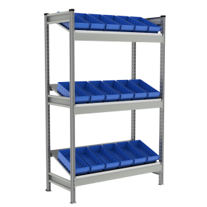 стеллаж ст-023 с наклонными полками 2000x1200x585 фото