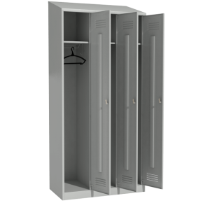 шкаф для раздевалки металлический с наклонной крышей фото