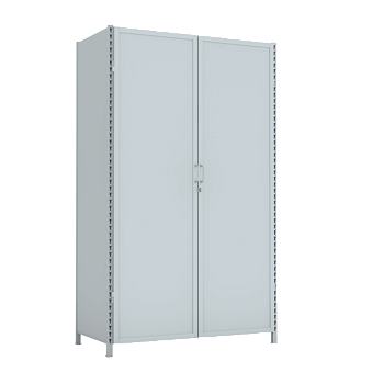 стеллаж 2500x1500x750 стенки сплошные, двери сплошные, 5 ярусов фото