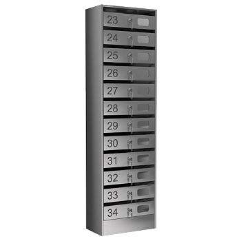 почтовый ящик 12-секционный серия эталон премиум с окошком фото