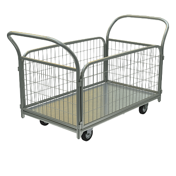 тележка грузовая антикоррозийная с бортами тс ц 5 фото