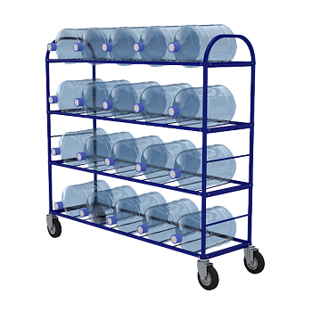 стеллаж-тележка на 20 бутылей для хранения питьевой воды тсвд-20 фото