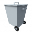 Металлические мусорные контейнеры для ТБО на 120 литров