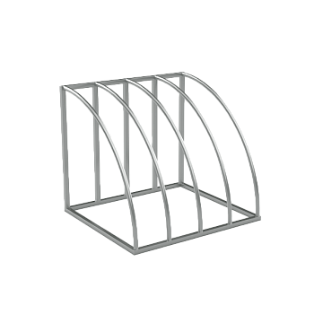 стальная велопарковка на 4 велосипеда фото