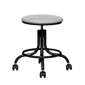 табурет на винтовой опоре светло-серый т01 черный каркас фото