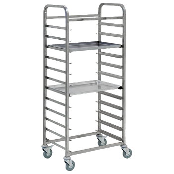 тележка-шпилька для пекарских листов из нержавейки колеса 75 мм фото