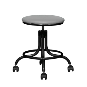 табурет на винтовой опоре серый т01 черный каркас фото