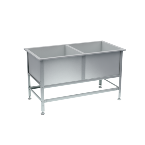 ванна моечная 2 раковины 870x1550x800 фото