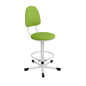 промышленный стул светло-зеленый кр03 каркас белый фото