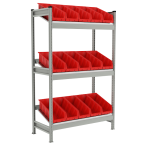 стеллаж ст-023 металлический наклонный 2000x1200x585 фото