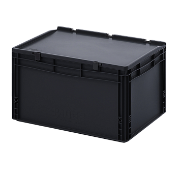 евроконтейнер esd с крышкой на шарнире 335x400x600 фото