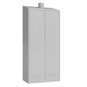 шкаф для одежды с вентиляцией и наклонной крышей фото