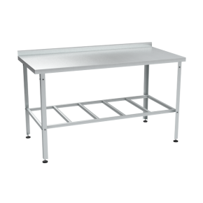 стол из нержавейки с бортом для пищеблоков 870x1500x700 фото