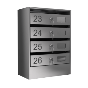 почтовый ящик 4-секционный серия эталон премиум с окошком фото