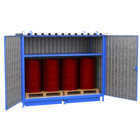 шкаф для 8 бочек уличный с поддоном 2148x2679x1117 фото