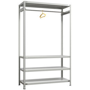 стеллаж sfc 2000х1200х500 4 полки 1 штанга фото