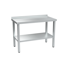 стол из нержавейки с бортом 870x1200x600 фото