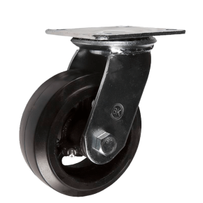 колесо большегрузной серии для большегрузной тележки (черная резина) фото