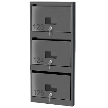 почтовый ящик из нержавеющей стали серии слим 3x1 с окошком фото