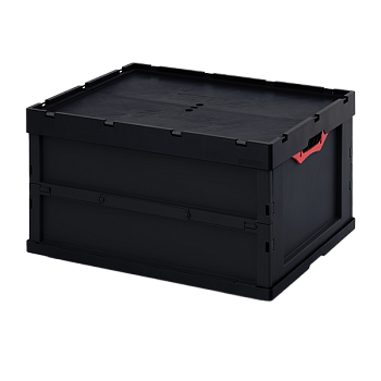 складной ящик esd с крышкой 445x600x800 фото