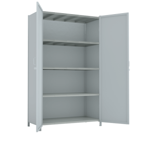 стеллаж 2500x1500x750 стенки сплошные, двери сплошные, 5 ярусов фото