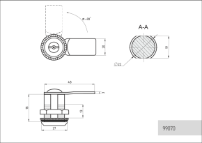 замок для щитовой с прямым ригелем фото