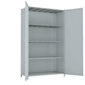 стеллаж 3000x1800x800 стенки сплошные, двери сплошные 5 ярусов фото