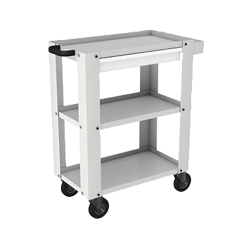 тележка инструментальная открытая с тремя полками, ящиком фото